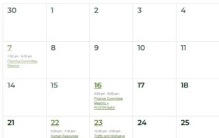 July Bray Parish Council Calendar
